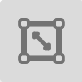 image showing the resize area button which has arrows pointing on the upper left and lower right corners of a clipboard
